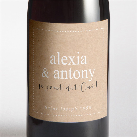 Etiquette de bouteille mariage Reportage photo réf.N3001327