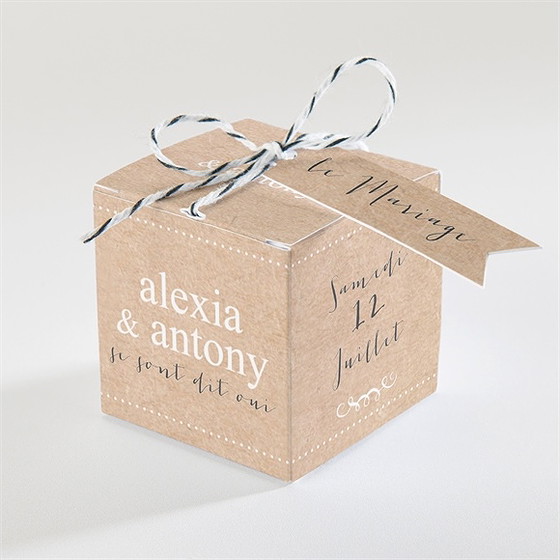 Boîte de dragées mariage reportage photo