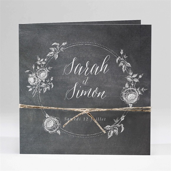 Faire-part mariage Ardoise originale réf.N45172