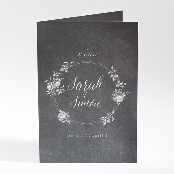 Menu mariage Ardoise originale réf.N401776