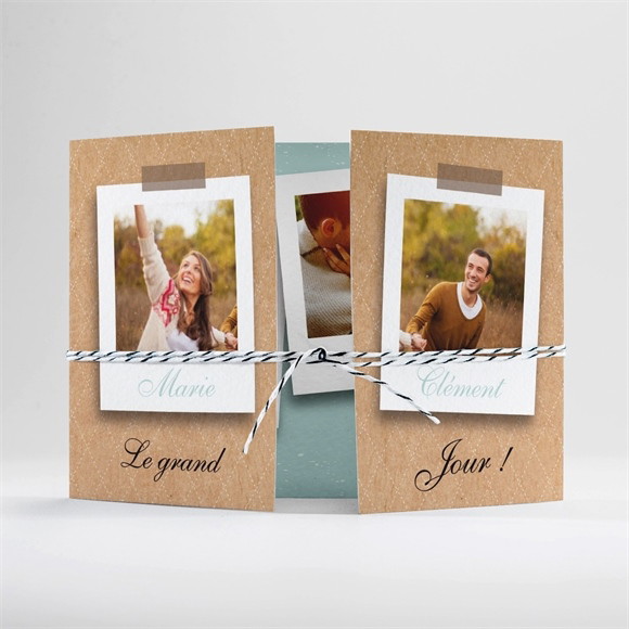 Faire-part mariage Notre roman photo réf.N70165