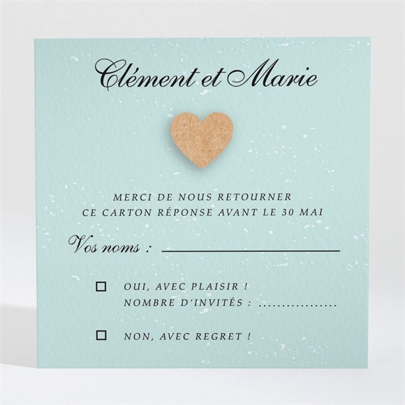 Carton réponse mariage Notre roman photo réf.N3001332