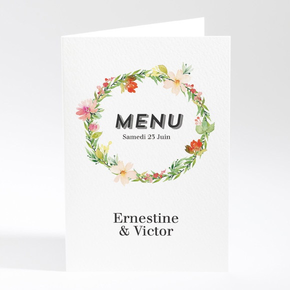 Menu mariage Fleurs et champetre réf.N401780