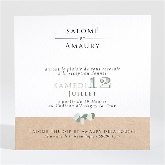 Carton d'invitation mariage bonheur