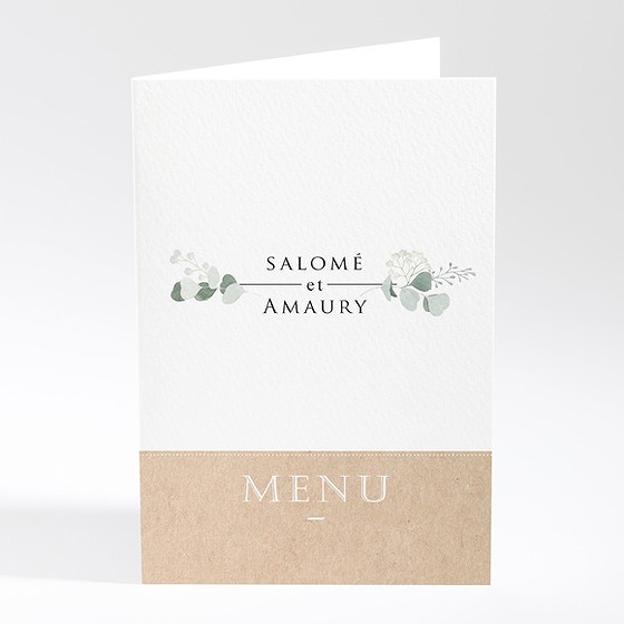 Menu mariage bonheur