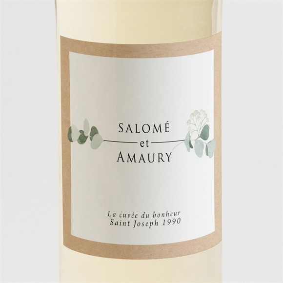 Etiquette de bouteille mariage Bonheur réf.N3001345