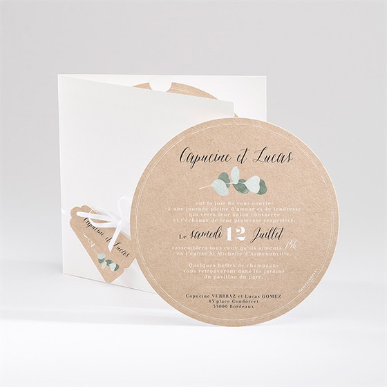 Faire-part mariage bel eucalyptus