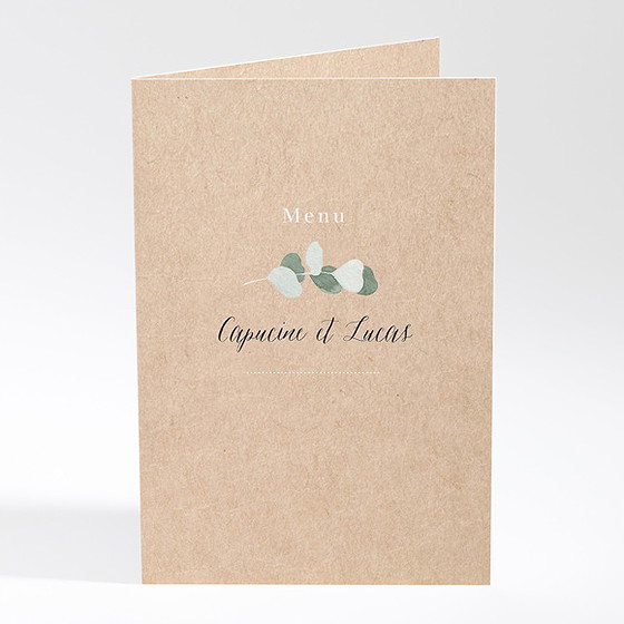 Menu mariage bel eucalyptus
