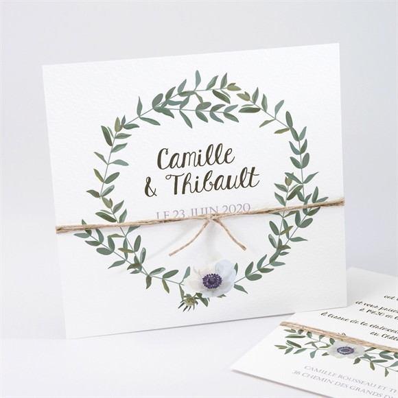 Faire-part mariage Couronne d'olivier réf.N311197