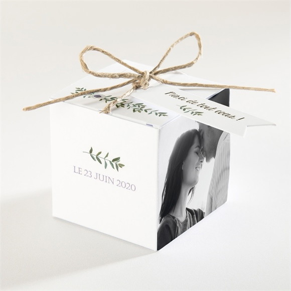 Boîte de dragées mariage Couronne d'olivier réf.N34087