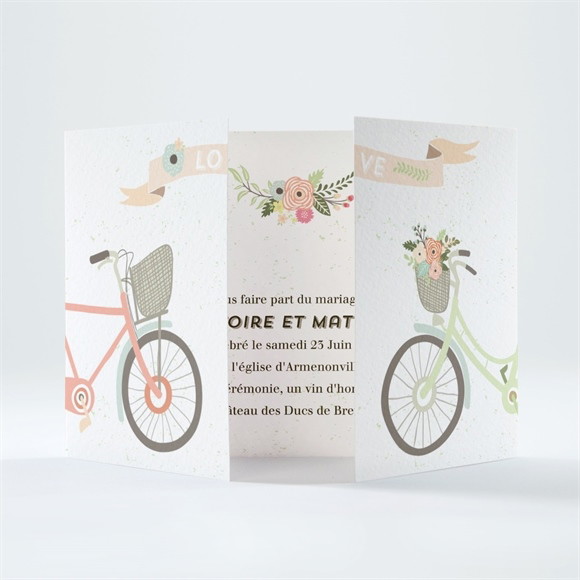 Faire-part mariage En Tandem réf.N70167