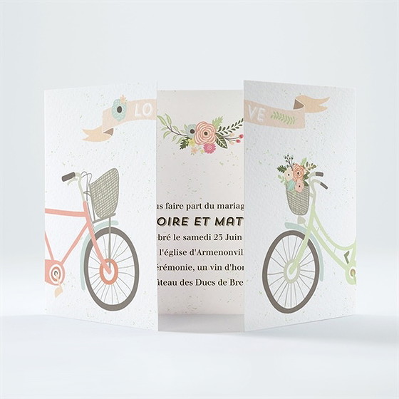 Faire-part mariage en tandem
