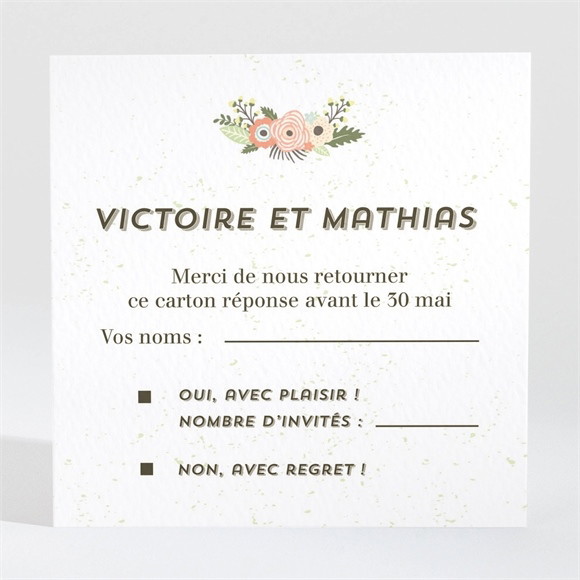 Carton réponse mariage En Tandem réf.N3001353