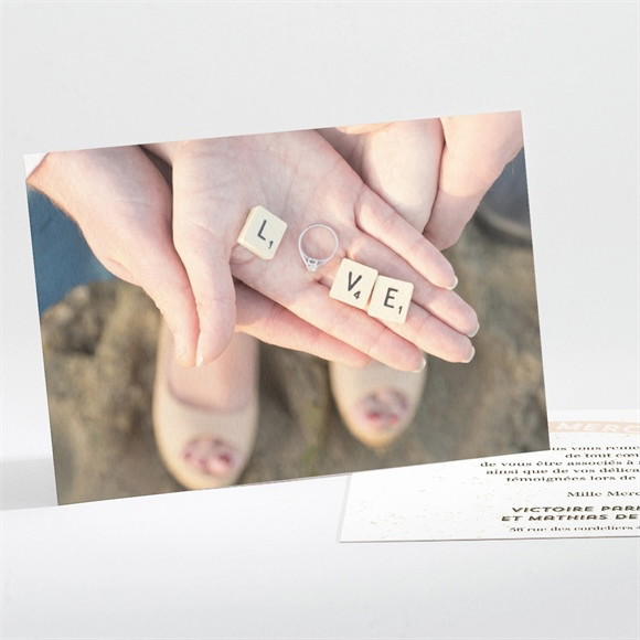 Remerciement mariage En Tandem réf.N111190