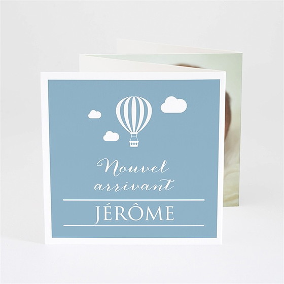 Faire-part naissance montgolfière picto