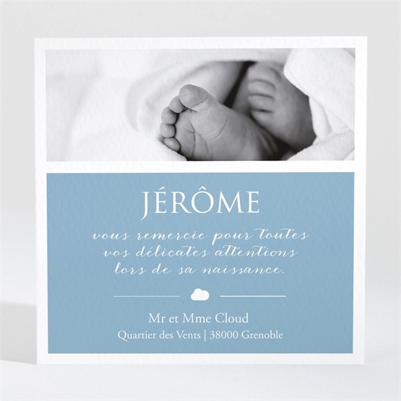 Remerciement naissance Montgolfière picto réf.N3001355