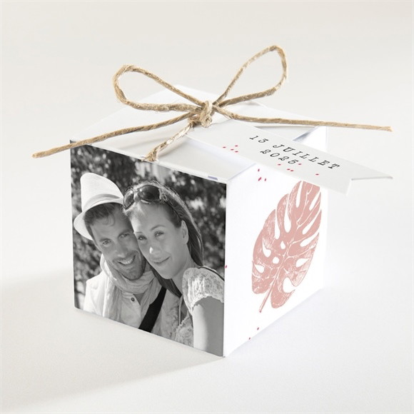 Boîte de dragées mariage Ronde chaude réf.N34091