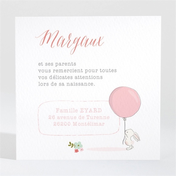 Remerciement naissance Tendre guirlande réf.N3001368