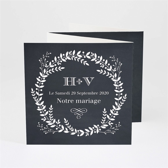 Faire-part mariage Jeu d'ardoise réf.N83057