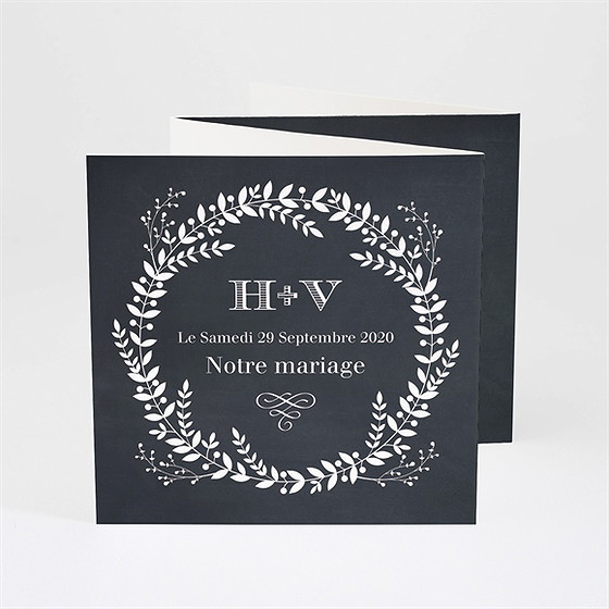 Faire-part mariage jeu d'ardoise