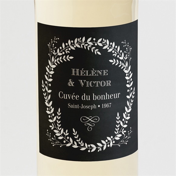 Etiquette de bouteille mariage Jeu d'ardoise réf.N3001371