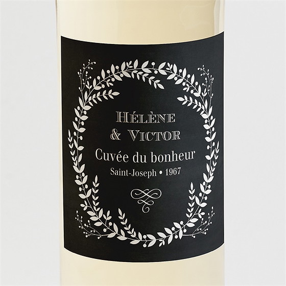 Etiquette de bouteille mariage jeu d'ardoise