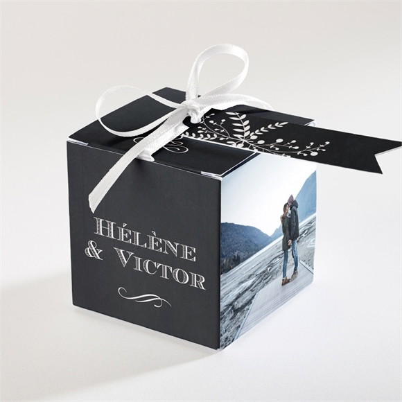 Boîte de dragées mariage Jeu d'ardoise réf.N34093