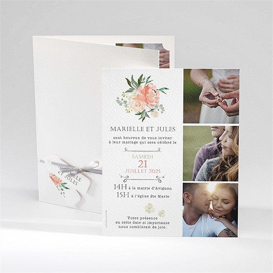 Faire-part mariage belle union