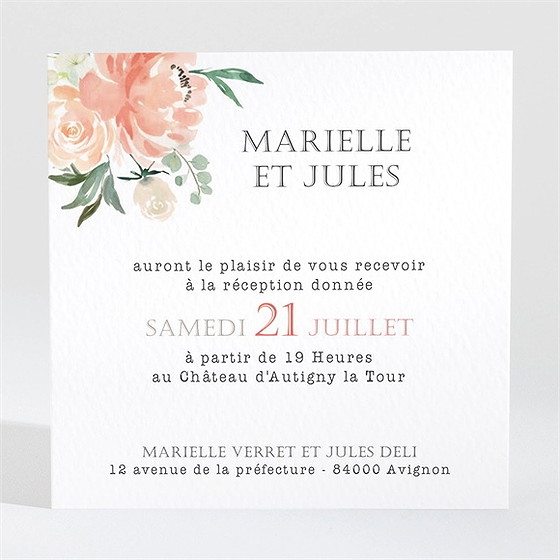 Carton d'invitation mariage belle union