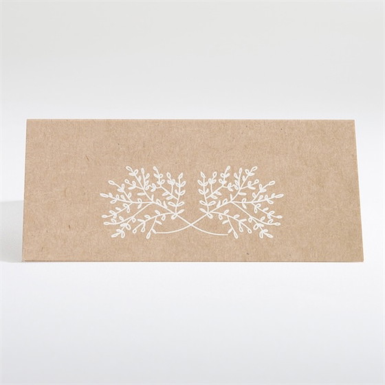 Marque-place mariage typo & kraft