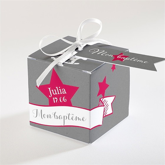 Boîte de dragées baptême joli cheval à bascule