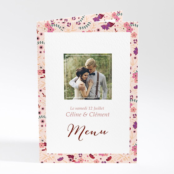 Menu mariage esperluette liberty