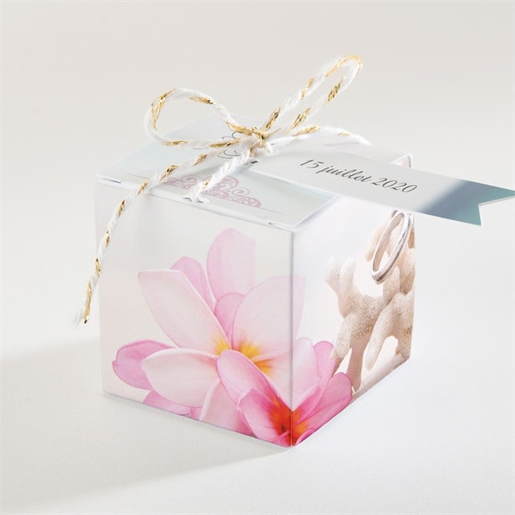 Boîte de dragées mariage Coquillages et crustacés réf.N340103