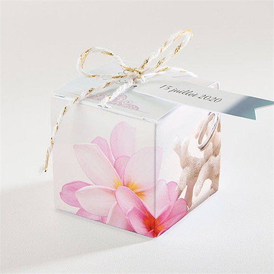 Boîte de dragées mariage coquillages et crustacés