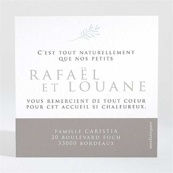 Remerciement naissance eux