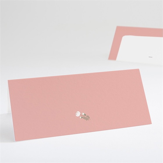 Marque-place baptême initiales à motifs