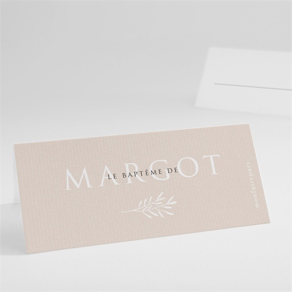 Marque-place baptême Poésie minimaliste réf.N440658