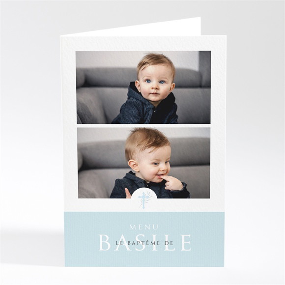 Menu baptême Filigrane pastel réf.N401800