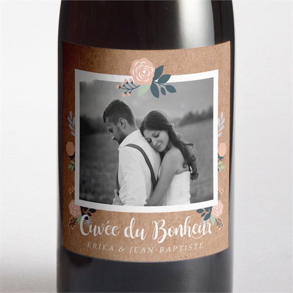 Etiquette de bouteille mariage Délicat dénouement réf.N3001409