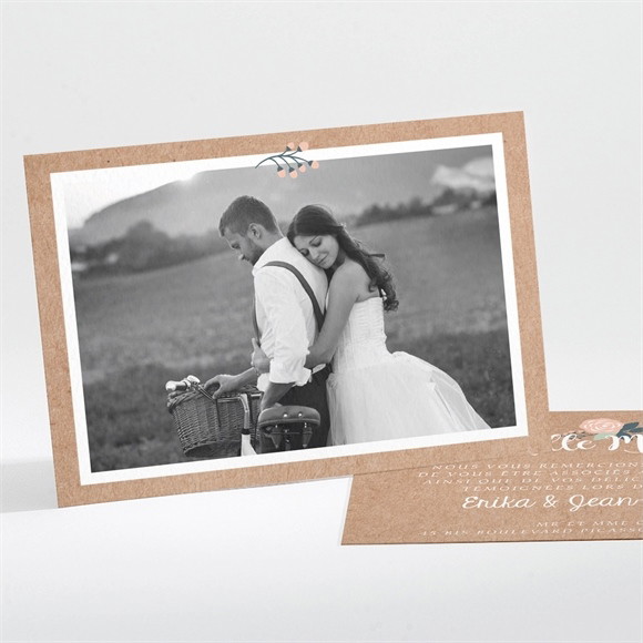 Remerciement mariage Délicat dénouement réf.N111195