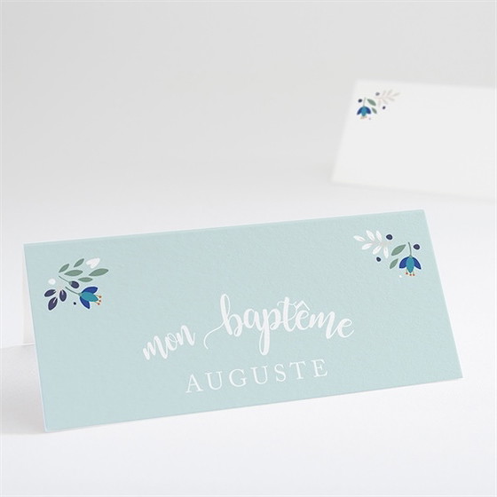 Marque-place baptême confidences