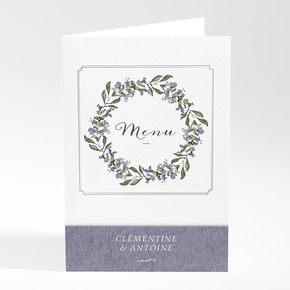 Menu mariage Végétal retro réf.N401804