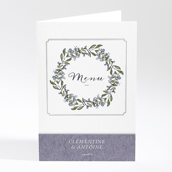 Menu mariage végétal retro