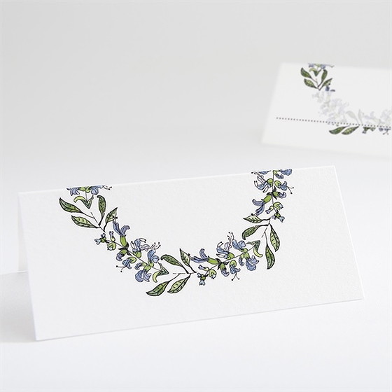 Marque-place mariage végétal retro