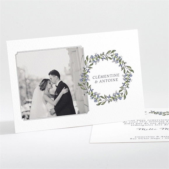 Remerciement mariage Végétal retro réf.N111196