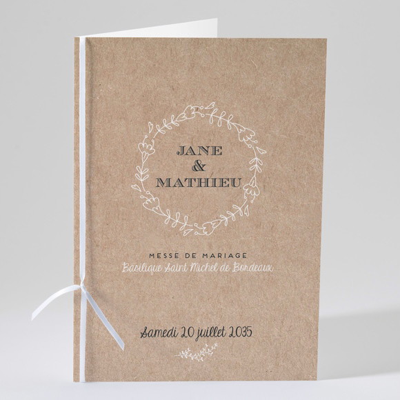 Livret de messe mariage Kraft en folie réf.N49104