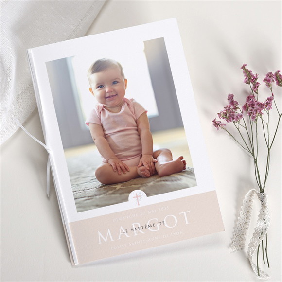 Livret de messe baptême Poésie minimaliste réf.N49113