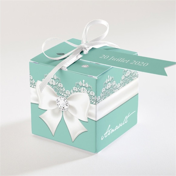 Boîte de dragées mariage Strass et paillettes réf.N340116