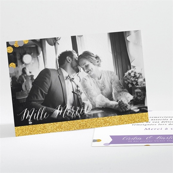 Remerciement mariage Doux confettis réf.N111197