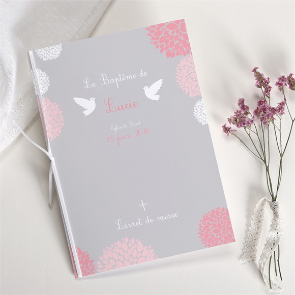 Livret de messe baptême Tendre Bonheur réf.N49120